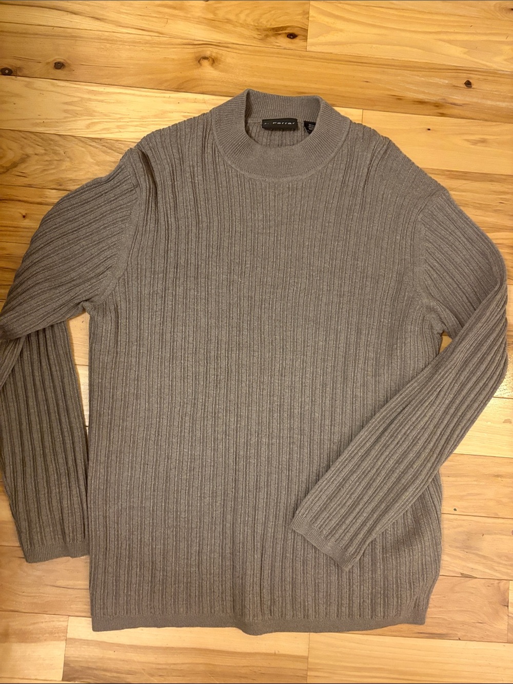 jf j.ferrar Men's Ribbed Turtleneck Sweater - Merano Wool (medium)